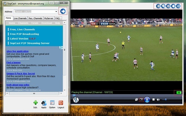 Hướng dẫn tải phần mềm xem bóng đá trực tuyến sopcast